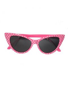 Pink pointy polka dot sunglasses