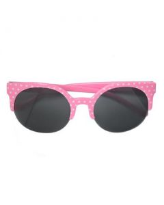 Pink Half frame polka dot sunglasses