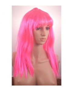 Long pink wig