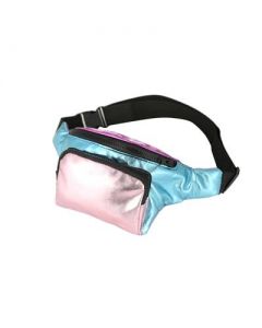 Pink and turquoise bum bag