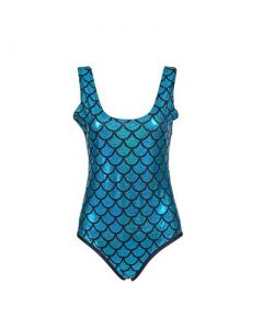 Turquoise Scale Swim Suit