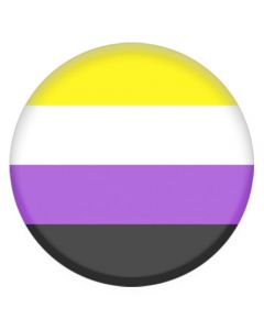 Wholesale nonbinary pride colours button pin badge.  These pride button pin badges are available in many colours such as bisexual, lesbian, traditional, lesbian, transgender, progress