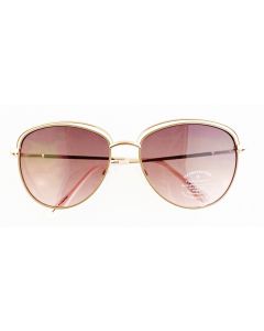 Wholesale ladies sunglasses smoke pink lenses with metal frame