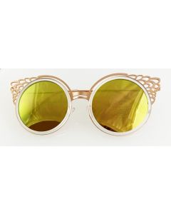 Wholesale ladies round mirrored sunglasses
