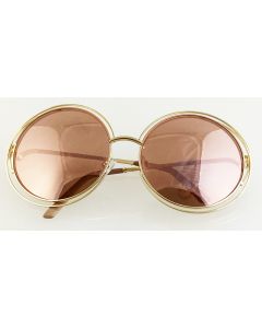 Wholesale sunglasses.   Round pink mirror lens sunglasses.