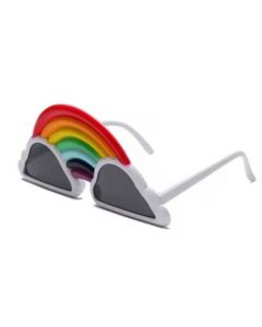 Wholesale gay pride sunglasses with rainbow and cloud design.  These are fun wholesale sunglasses for any gay pride event.
