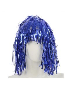 Tinsel Wig Blue