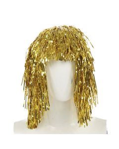 Gold Tinsel Wig