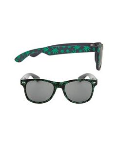 Wholesale ganja leaf print wayfarer sunglasses