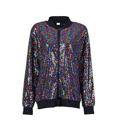 rainbow sequin cardigan